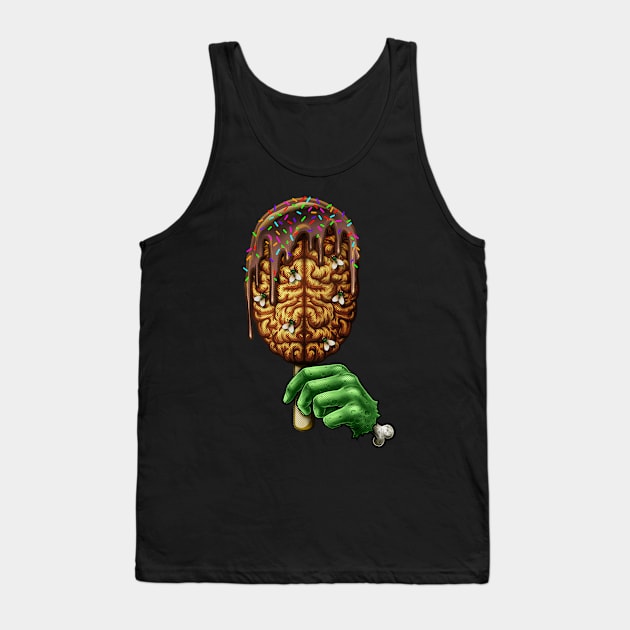 Spooky brain ice cream chocolate drip Tank Top by LillyRise